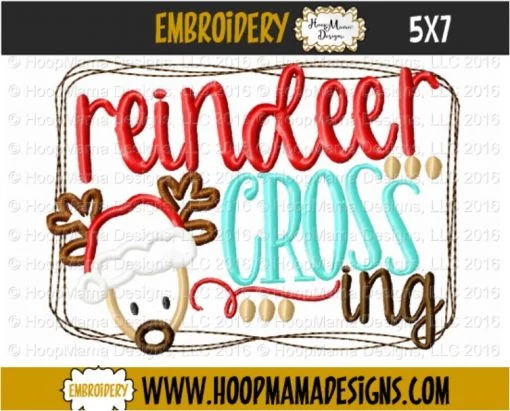 Reindeer Crossing - Embroidery and Cutting Options - Image 2