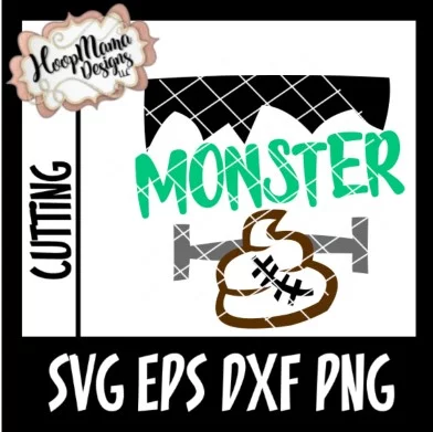 Monster Poo Toilet Paper - Embroidery and Cutting Options - Image 3