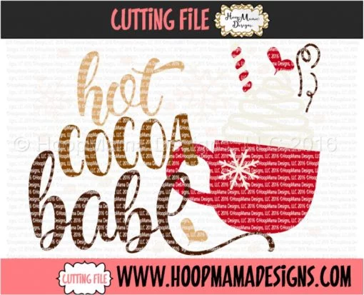 Hot Cocoa Babe - Embroidery and Cutting Options - Image 3