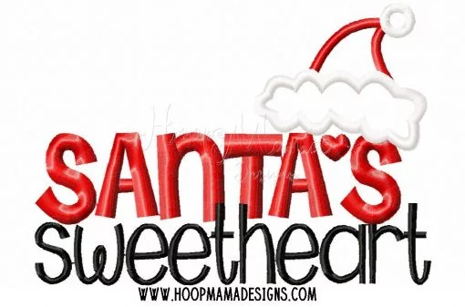 Santa's Sweetheart - Embroidery and Cutting Options - Image 2