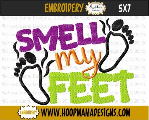 Smell My Feet - Embroidery and Cutting Options - Image 2