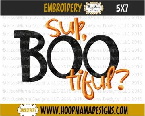 Sup Boo Tiful? - Embroidery and Cutting Options - Image 2