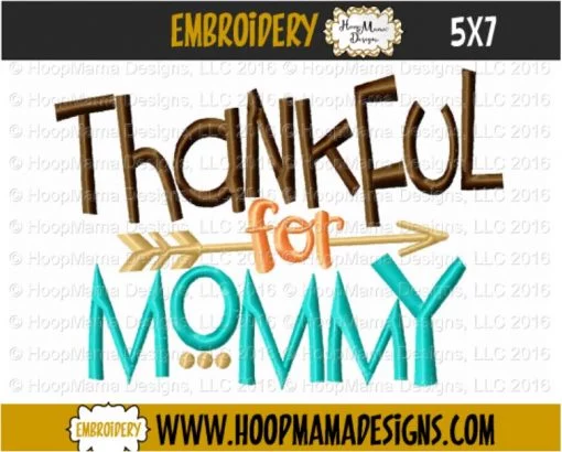 Thankful For Mommy BOY - Embroidery and Cutting Options - Image 2
