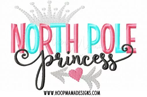 North Pole Princess - Embroidery and Cutting Options - Image 2