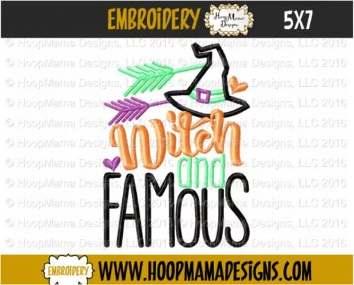 Witch And Famous - Embroidery and Cutting Options - Image 2