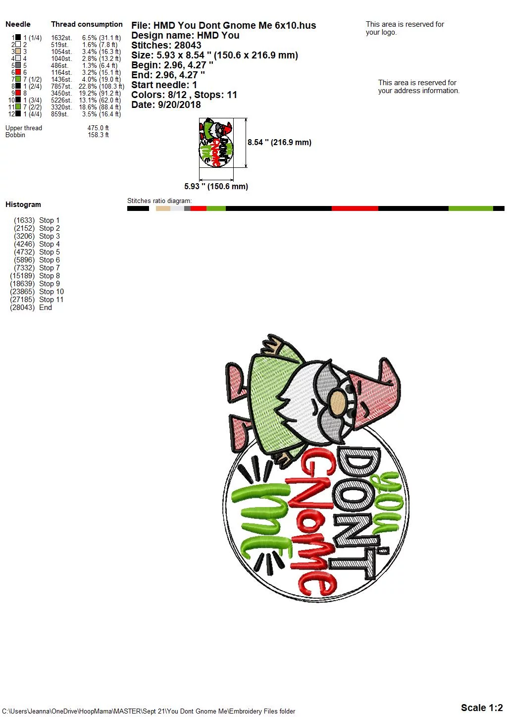 You Don't Gnome Me - Embroidery and Cutting Options - Image 4