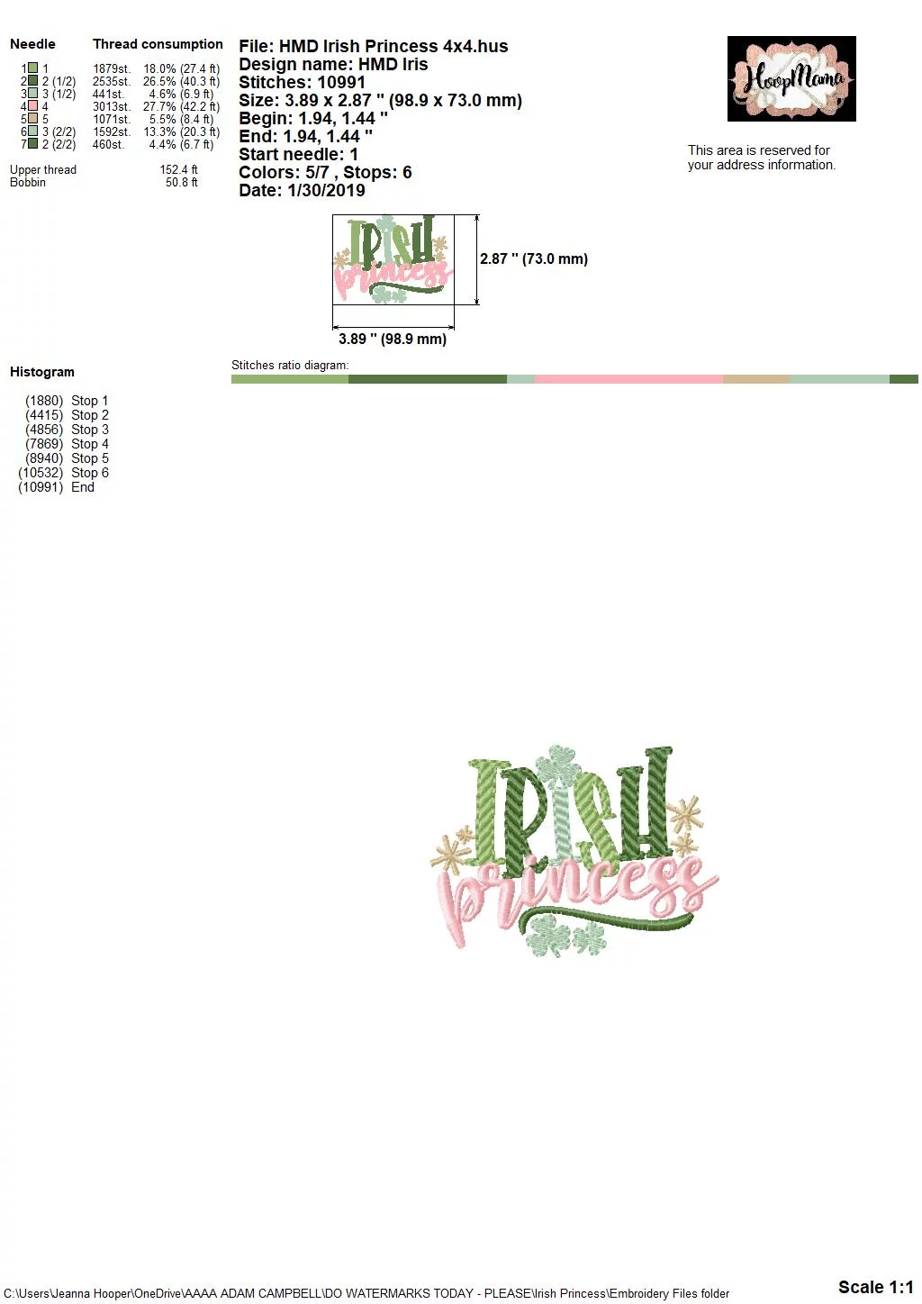 Irish Princess - Embroidery and Cutting Options - Image 5