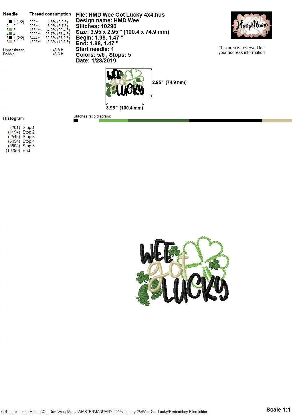 Wee Got Lucky - Embroidery and Cutting Options - Image 4