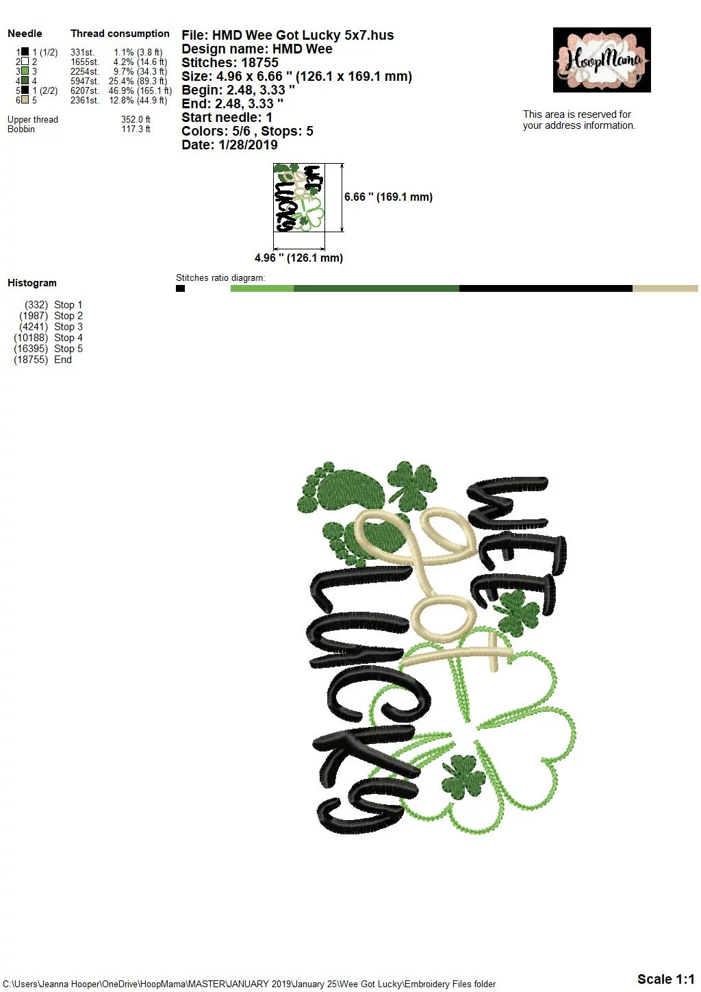 Wee Got Lucky - Embroidery and Cutting Options - Image 5