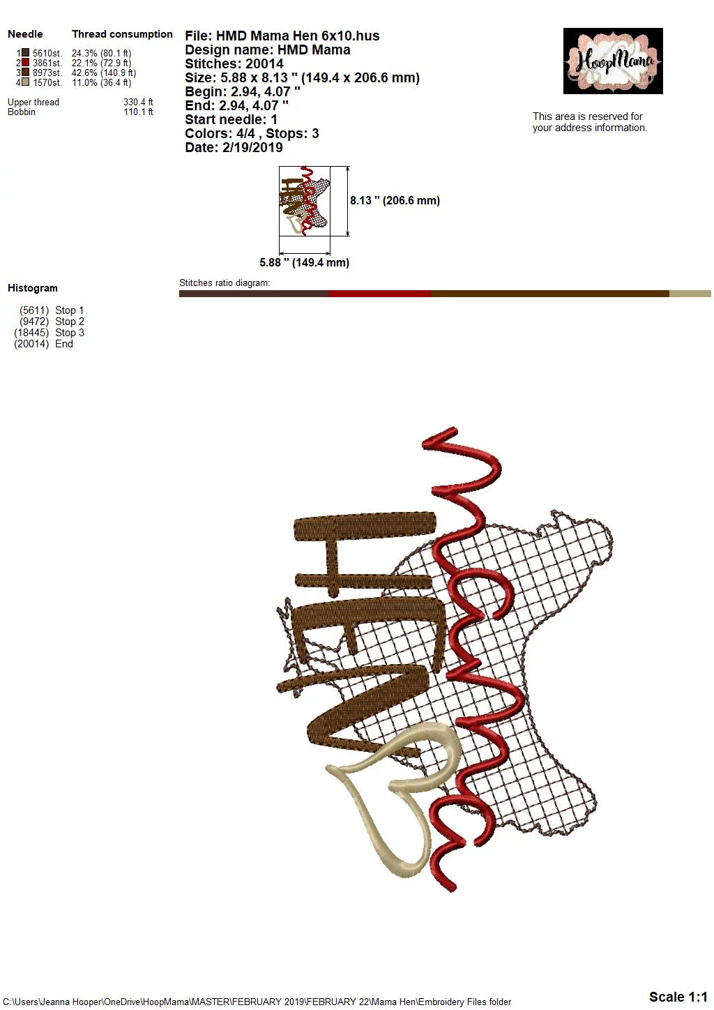 Mama Hen - Embroidery and Cutting Options - Image 5