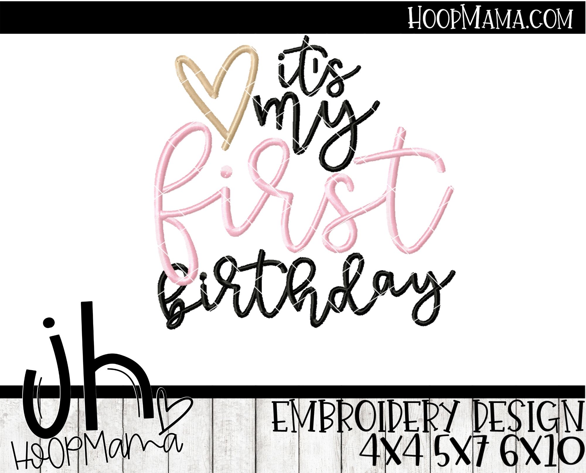 Download It's My First Birthday - Embroidery and Cutting Option ...