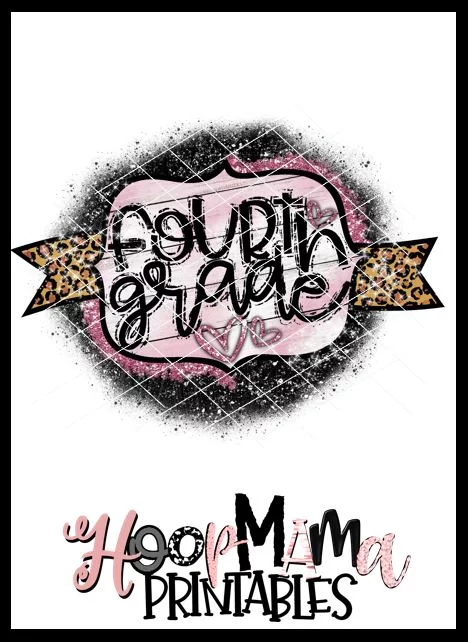 Fourth Grade Cheetah Print Banner - DOWNLOAD - Image 2
