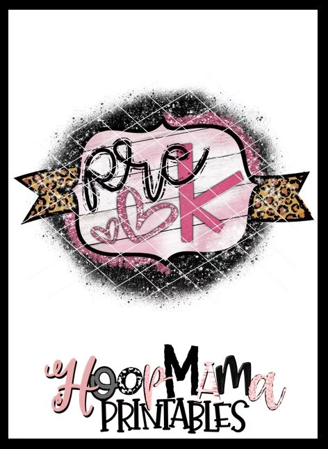 Pre-K Cheetah Print Banner - DOWNLOAD - Image 2