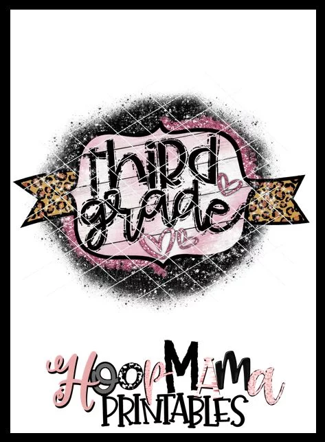 Third Grade Cheetah Print Banner - DOWNLOAD - Image 2