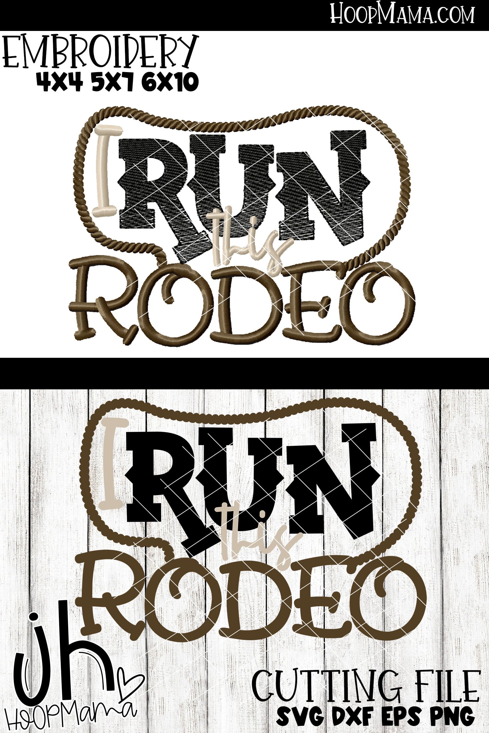 Download I Run This Rodeo Embroidery And Cutting Option Hoopmama