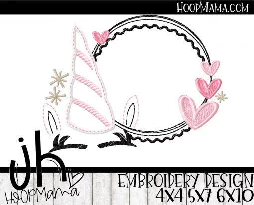 Unicorn Monogram - Embroidery and Cutting Option - Image 2