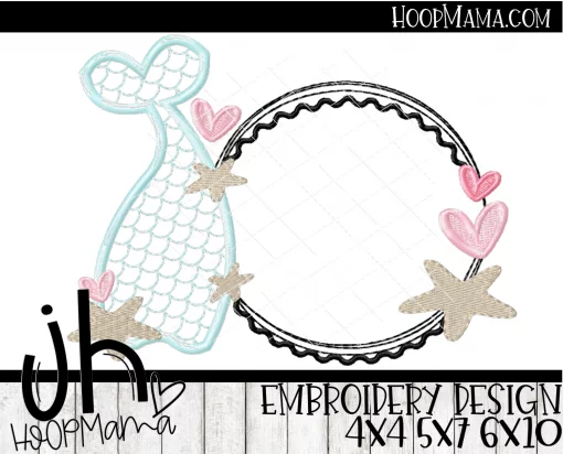 Mermaid Monogram - Embroidery and Cutting Option - Image 2