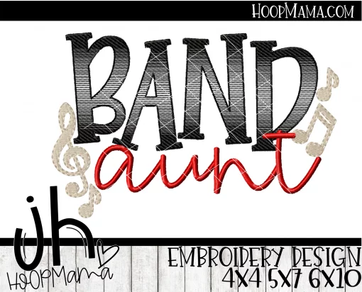Band Aunt - Embroidery and Cutting Option - Image 2