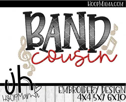Band Cousin - Embroidery and Cutting Option - Image 2