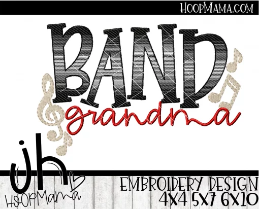 Band Grandma - Embroidery and Cutting Option - Image 2