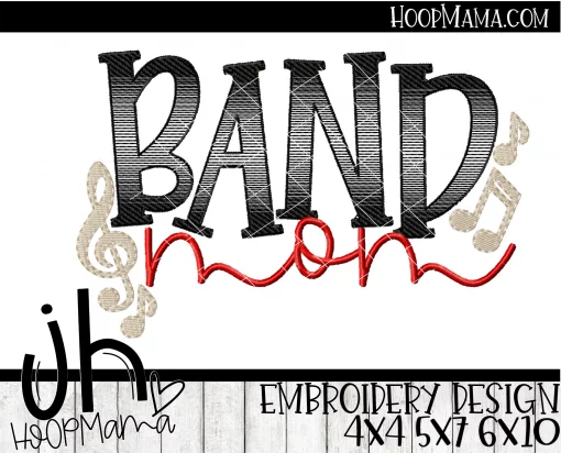 Band Mom - Embroidery and Cutting Option - Image 2