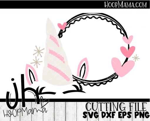 Unicorn Monogram - Embroidery and Cutting Option - Image 3