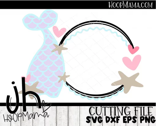 Mermaid Monogram - Embroidery and Cutting Option - Image 3