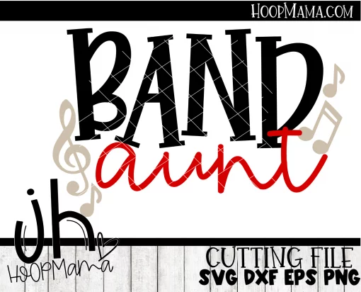 Band Aunt - Embroidery and Cutting Option - Image 3