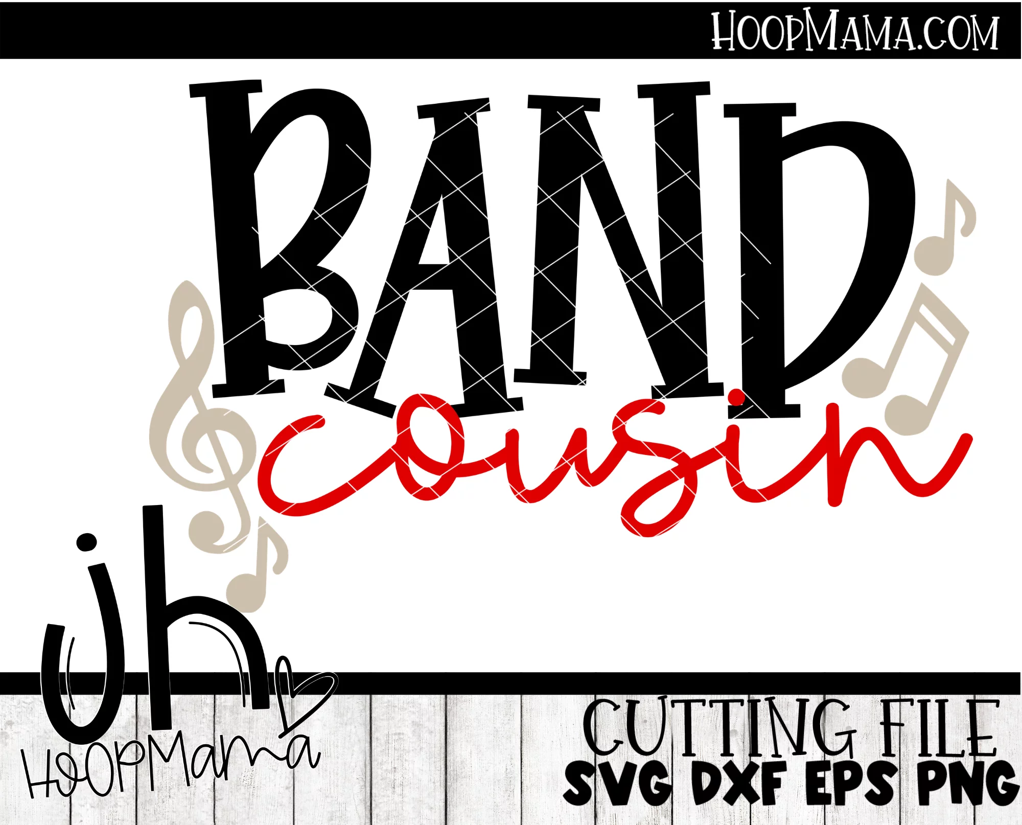 Band Cousin - Embroidery and Cutting Option - Image 3