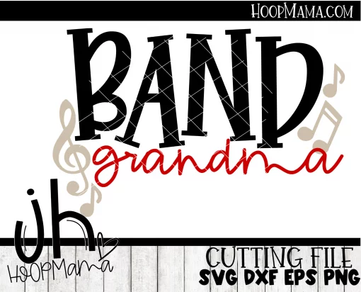 Band Grandma - Embroidery and Cutting Option - Image 3