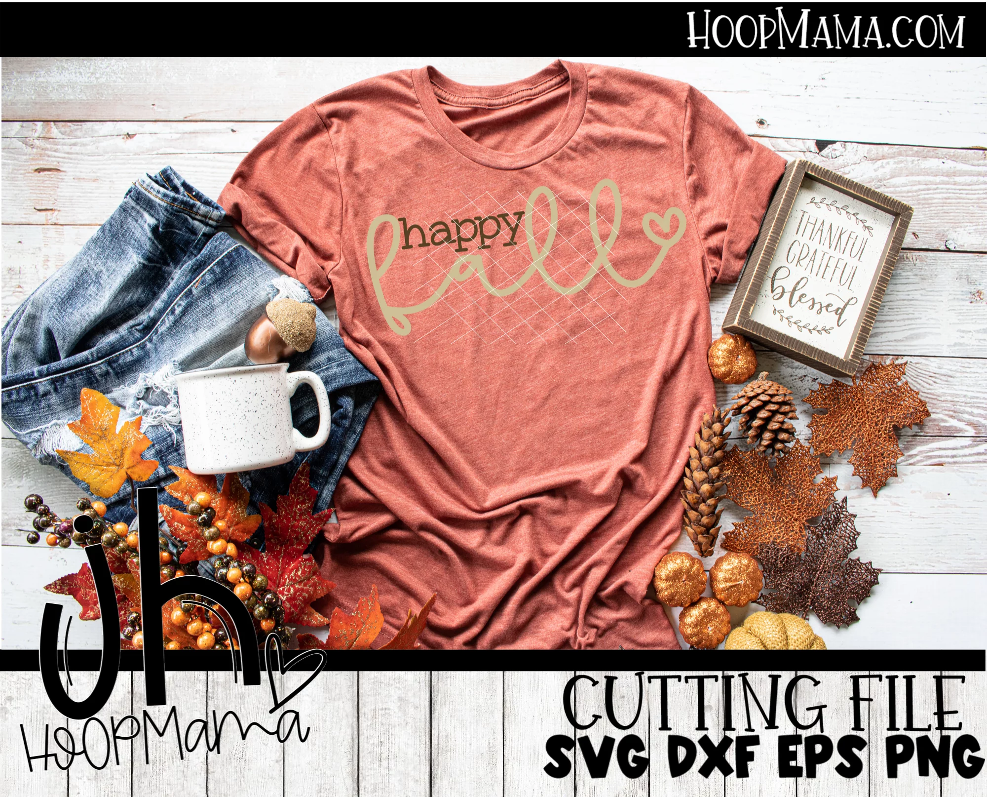 Happy Fall - Embroidery and Cutting Option - Image 3