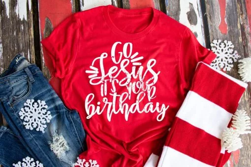 SPT-A3B4 - FCB26 (A) - Go Jesus It's Your Birthday  - KIDS & ADULTS - SCREEN PRINT TRANSFER - 19-OCT02