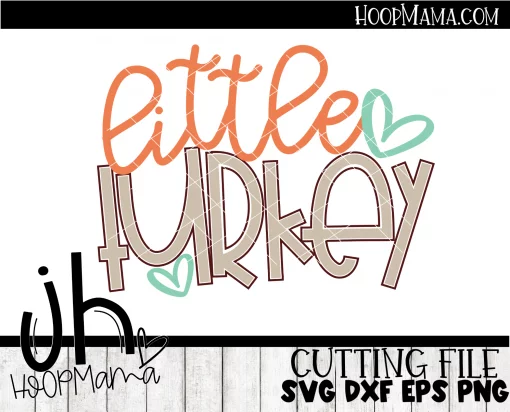 Little Turkey - Girl - Embroidery and Cutting Options - Image 2