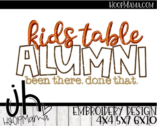 Kids Table Alumni - Embroidery and Cutting Options - Image 3