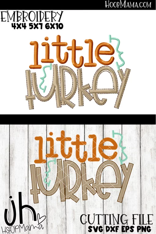 Little Turkey - Boy - Embroidery and Cutting Options