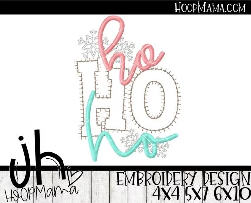 Ho Ho Ho - 2019 - Embroidery and Cutting Options - Image 2