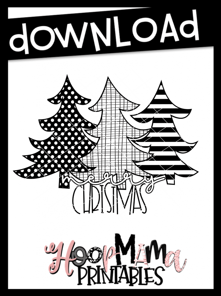 merry christmas black and white printable download