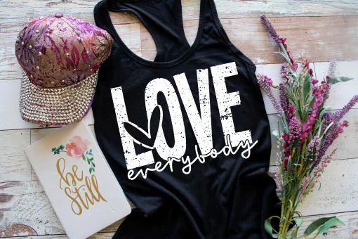 SPT-F2B1 - Love Everybody - WHITE - SCREEN PRINT TRANSFER