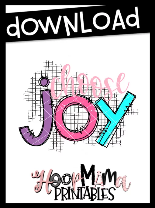 Choose Joy - Purple And Blue - Printable - DOWNLOAD