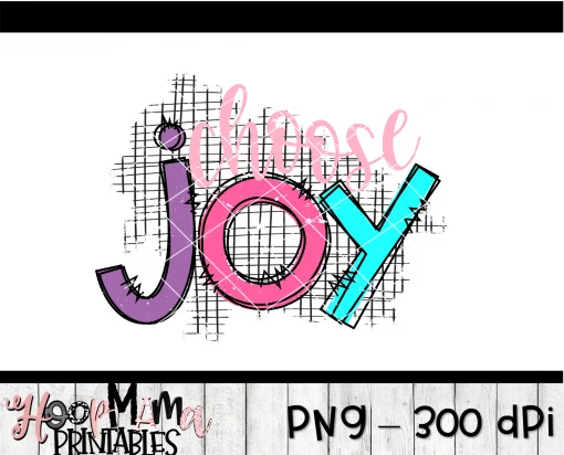 Choose Joy - Purple And Blue - Printable - DOWNLOAD - Image 2