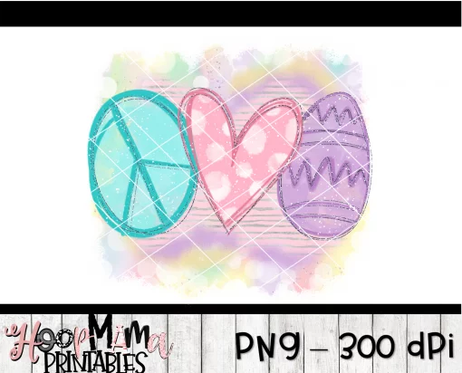 Peave Love Eggs - Printable - DOWNLOAD - Image 2