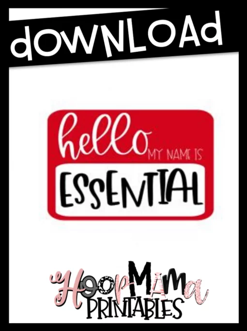 Hello My Name - Pocket - Printable - DOWNLOAD
