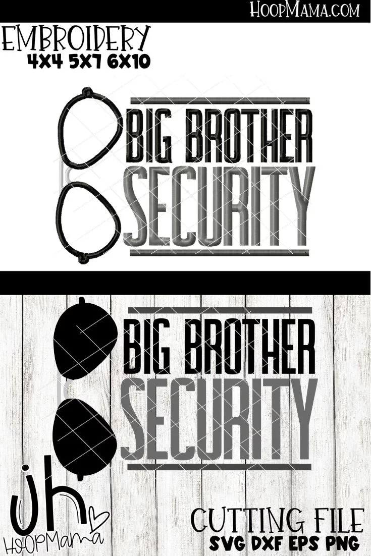 Big Brother Security - Embroidery and Cutting Options
