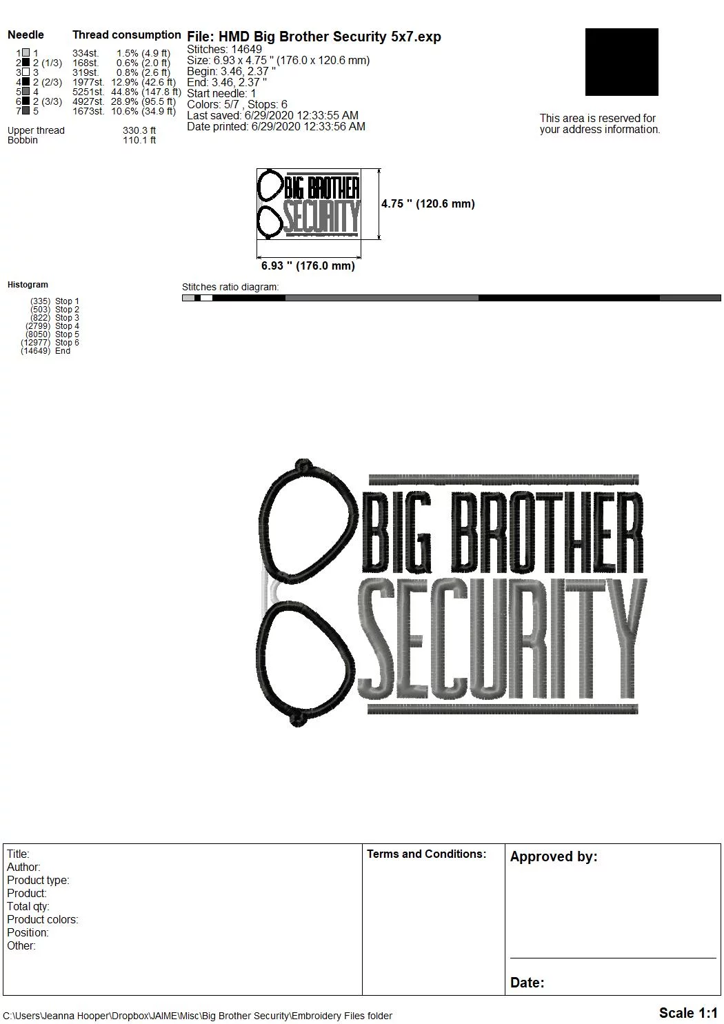 Big Brother Security - Embroidery and Cutting Options - Image 5