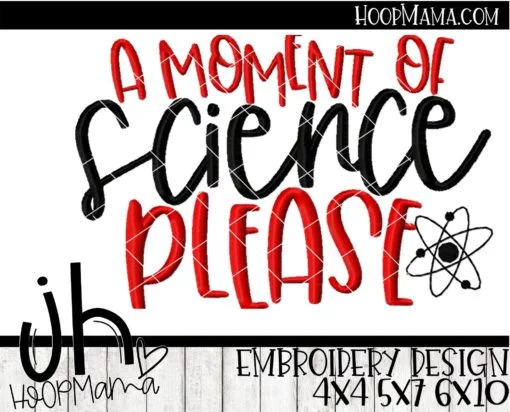 A Moment Of Science Please - Embroidery and Cutting Options - Image 2