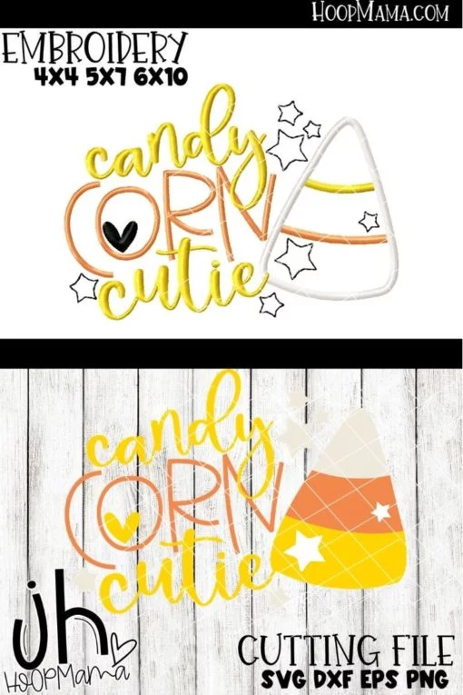 Candy Corn Cutie - Embroidery and Cutting Options