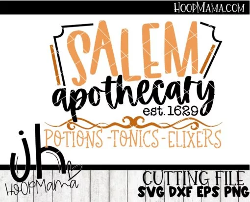 Salem Apothecary- Embroidery and Cutting Options - Image 2