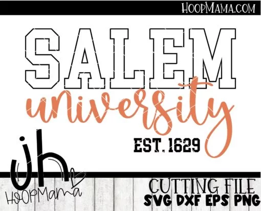 Salem University - Embroidery and Cutting Options - Image 2