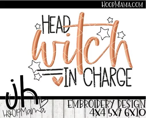 Head Witch In Charge - Embroidery and Cutting Options - Image 2
