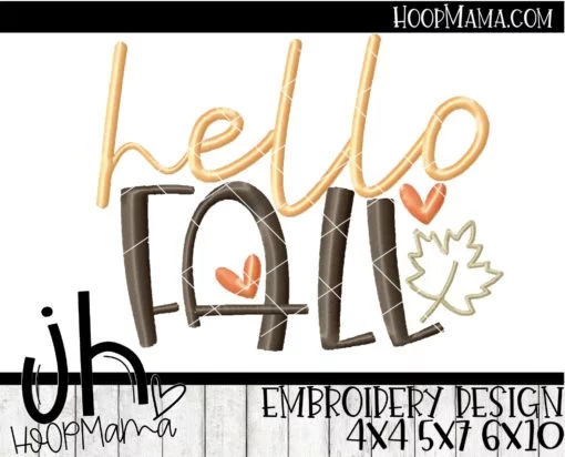 Hello Fall - Embroidery and Cutting Options - Image 3